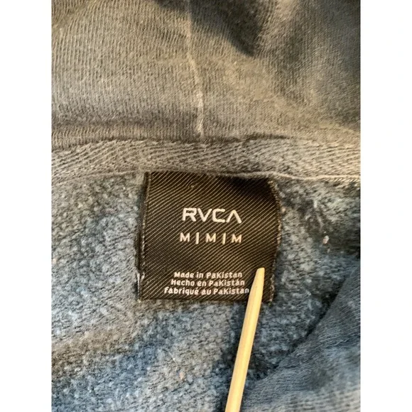 RVCA Hoodie Mens Medium Hooded Sweatshirt Logo Y2K 90s Grunge Surfer Skater READ - Picture 3 of 12